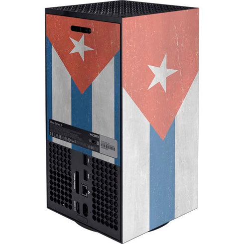 Cuban Flag Distressed Xbox Series X Console Skin